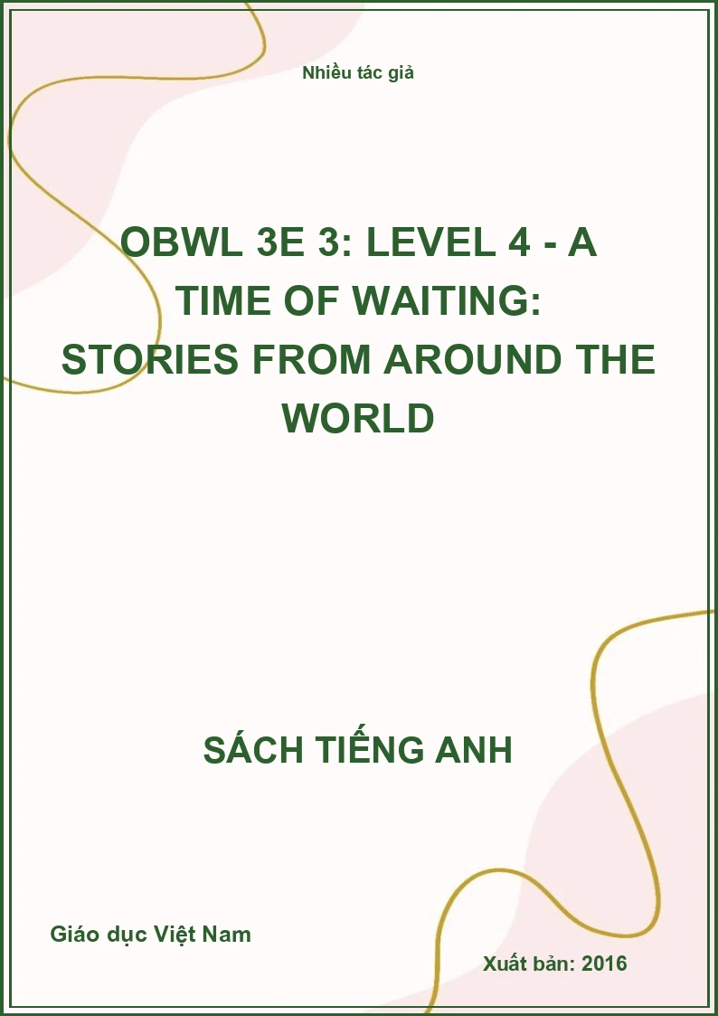 OBWL 3E 3: Level 4 - A Time of Waiting: Stories From Around The World