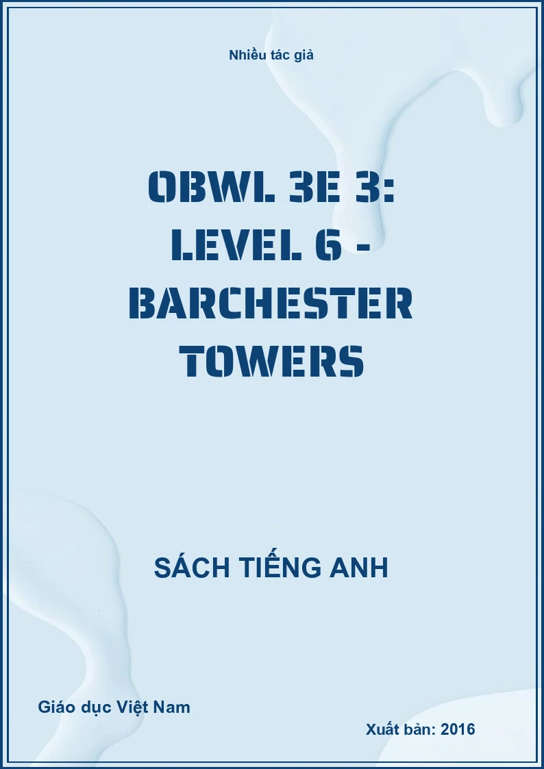 OBWL 3E 3: Level 6 - Barchester towers