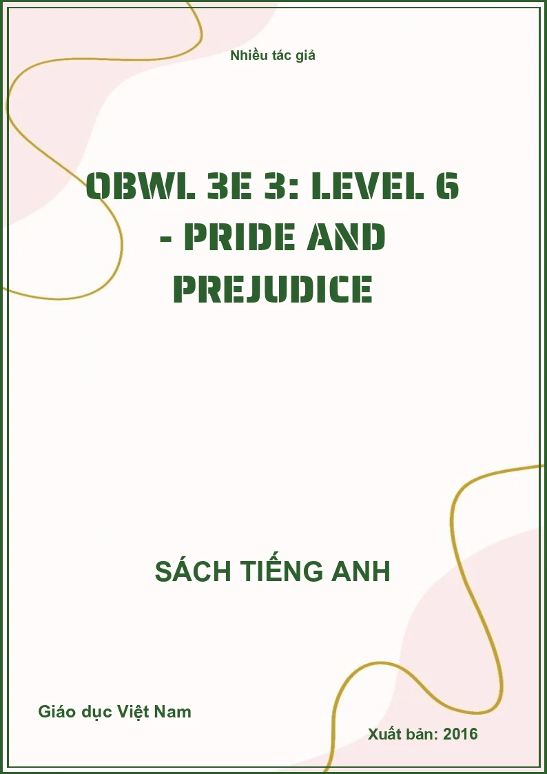 OBWL 3E 3: Level 6 - Pride and Prejudice