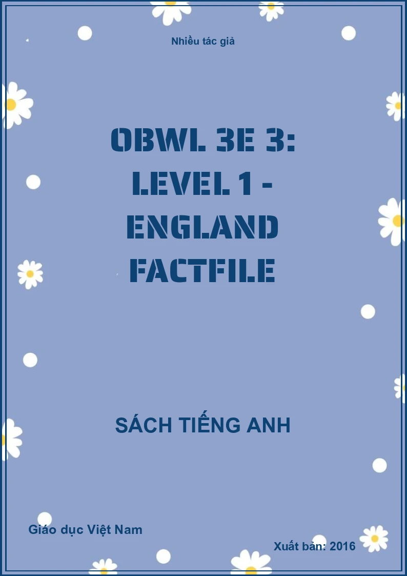 OBWL 3E 3: Level 1 - England factfile