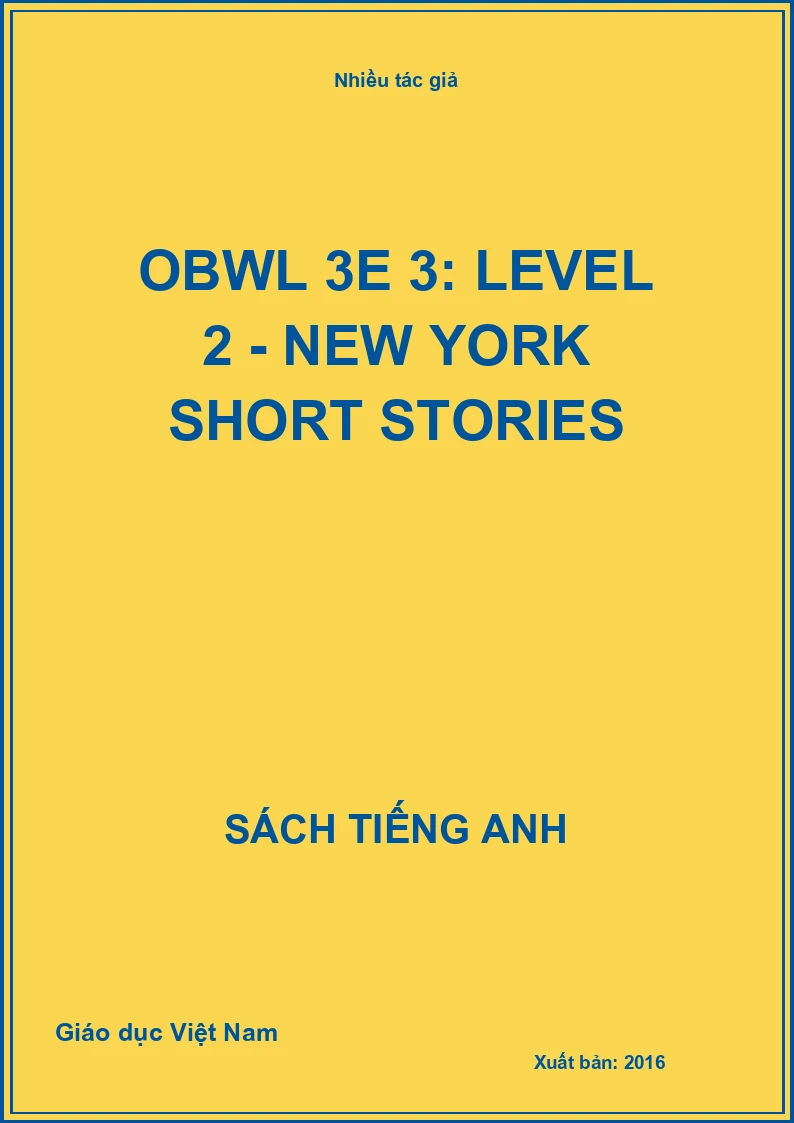 OBWL 3E 3: Level 2 - New York short stories