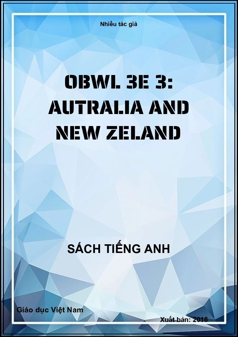 OBWL 3E 3: Autralia and New Zeland