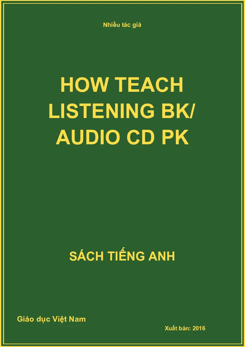 How teach listening BK/ Audio cd PK