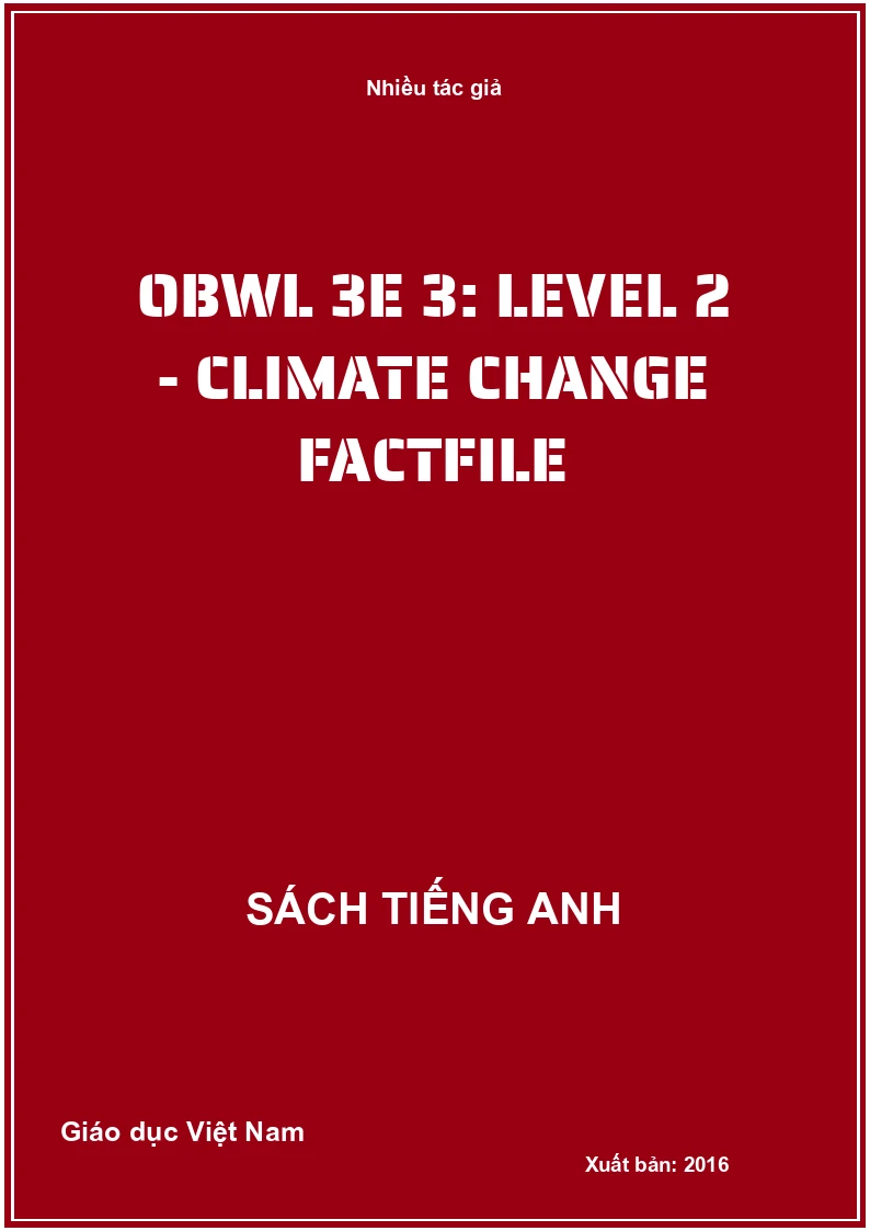 OBWL 3E 3: Level 2 - Climate change factfile