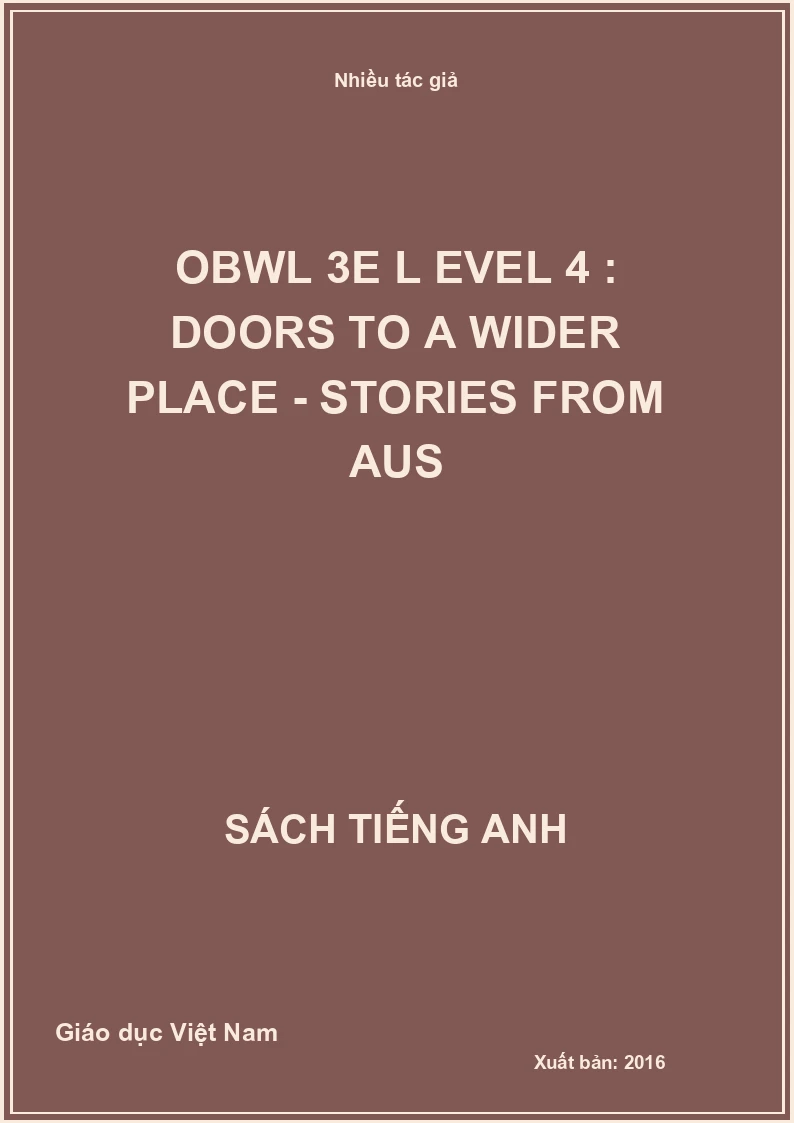OBWL 3E 3: Level 4: Doors to a Wider Place - Stories from Australia