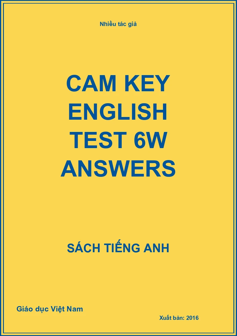 Cam key english test 6w answers