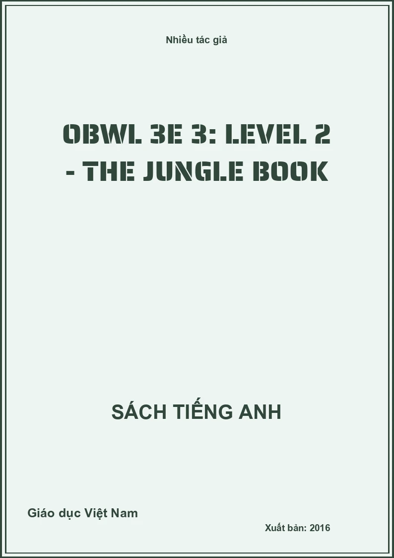 OBWL 3E 3: Level 2 - The Jungle book