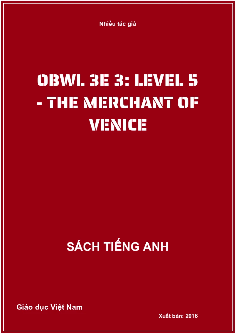 OBWL 3E 3: Level 5 - The Merchant of Venice