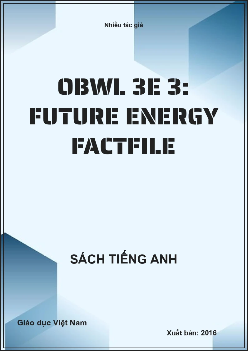 OBWL 3E 3: Future Energy Factfile