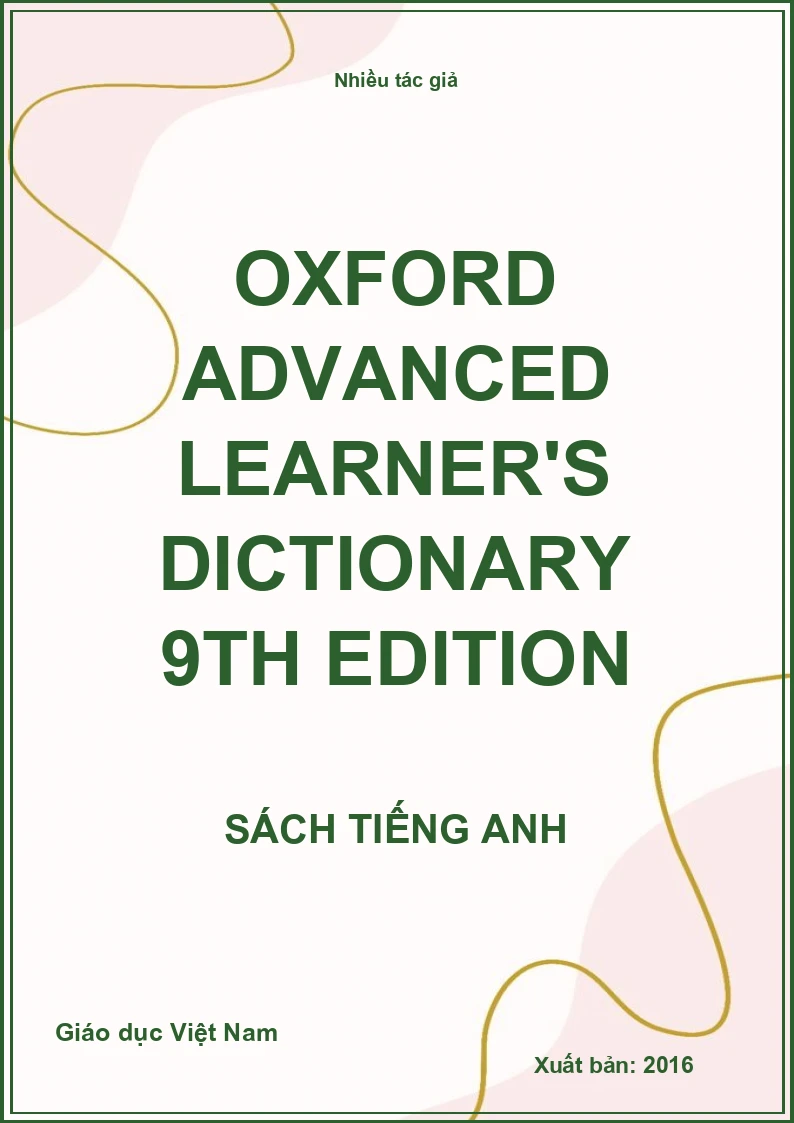 Oxford Advanced Learner's Dictionary 9Th Edition
