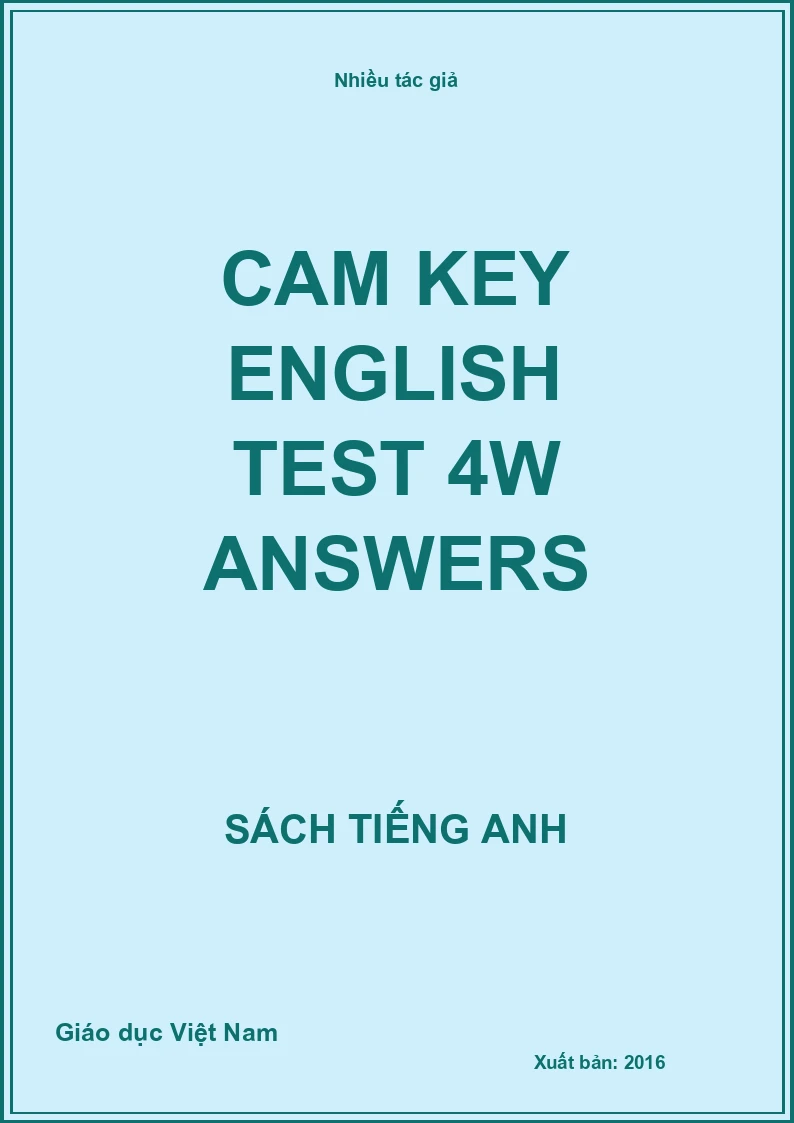 Cam key english test 4w answers