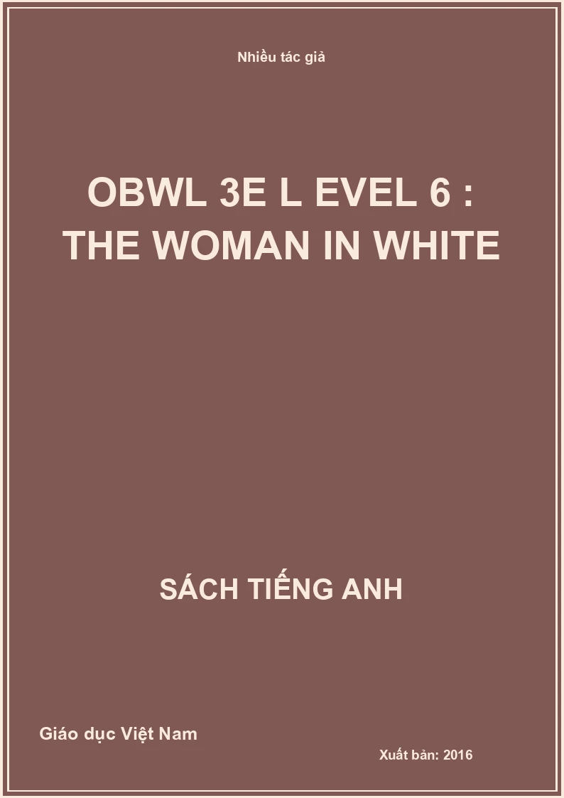 OBWL 3E 3: Level 6 - The Woman in White