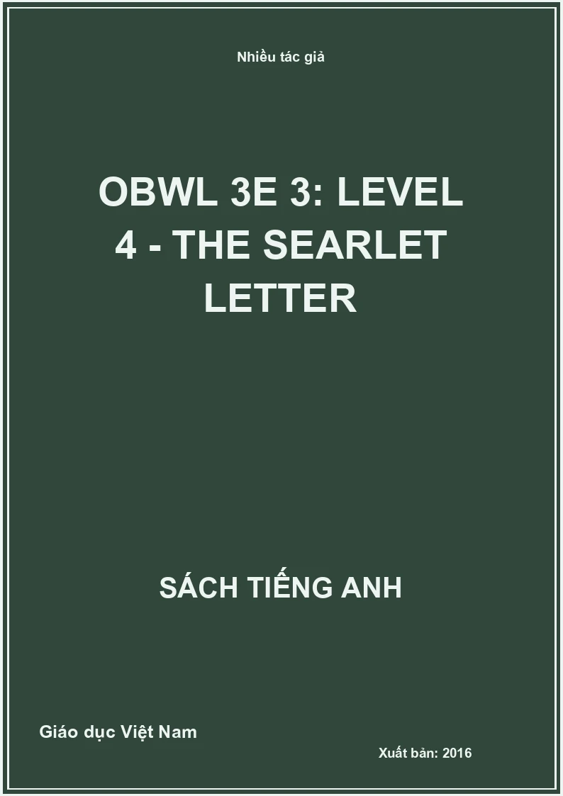 OBWL 3E 3: Level 4 - The Searlet letter