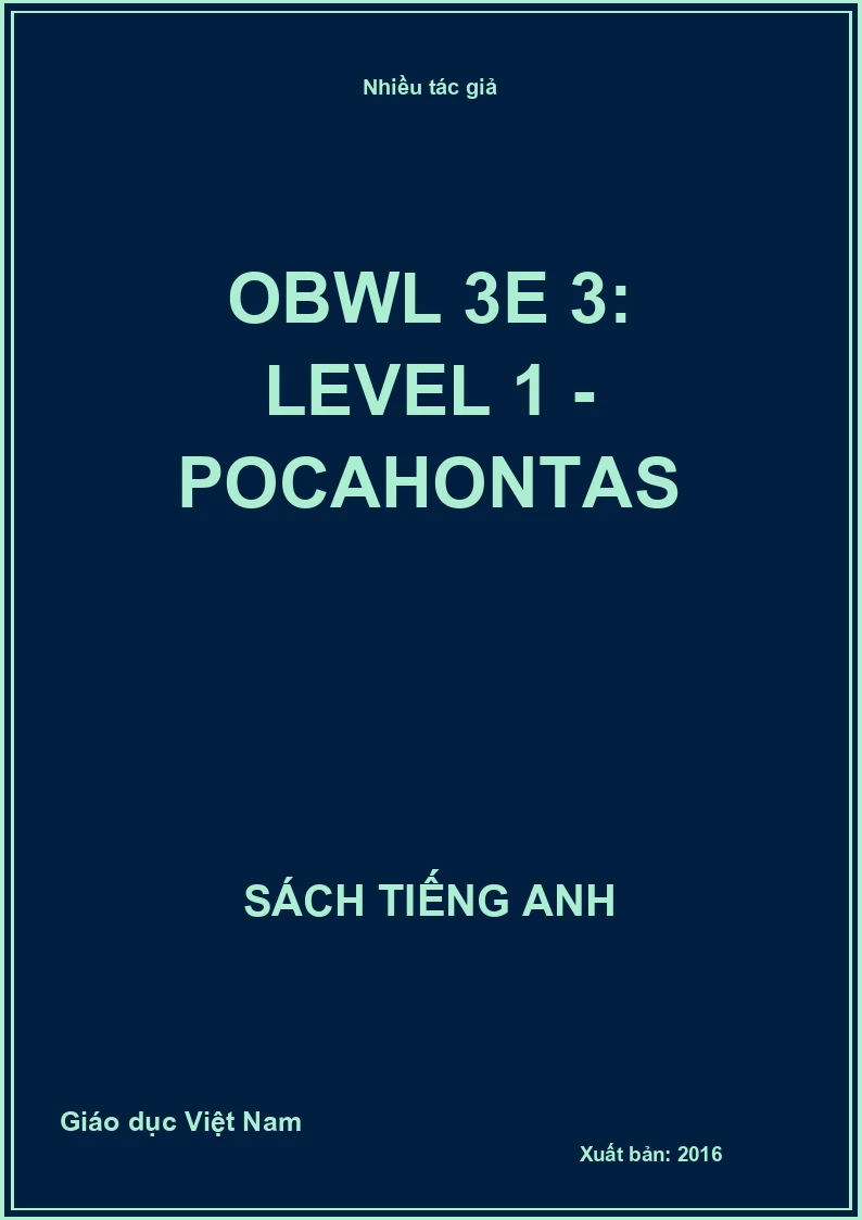 OBWL 3E 3: Level 1 - Pocahontas