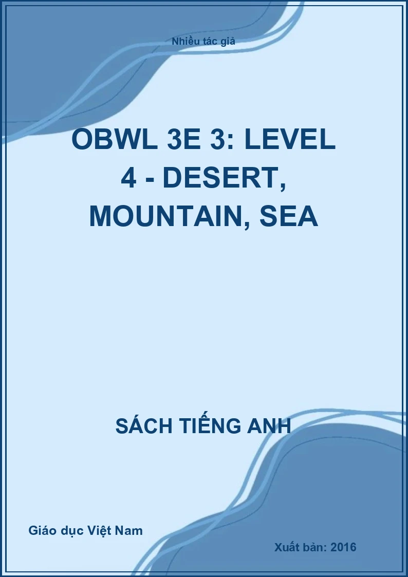 OBWL 3E 3: Level 4 - Desert, Mountain, Sea