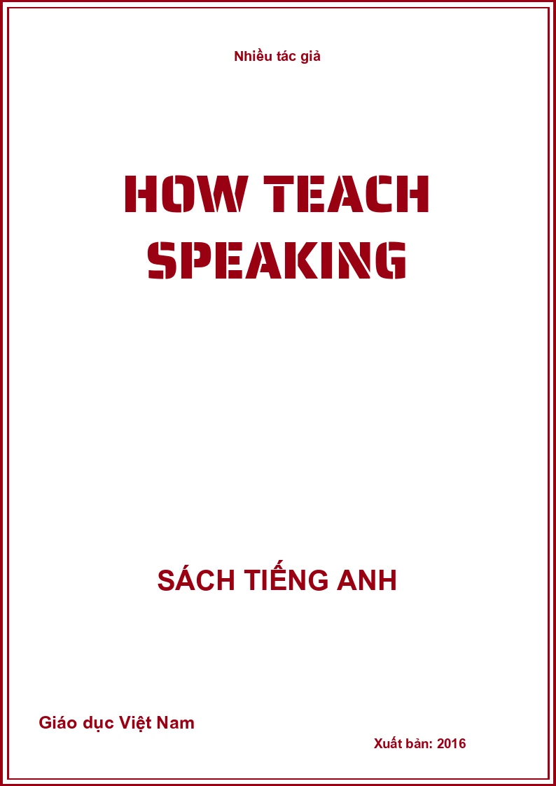 How teach Speaking