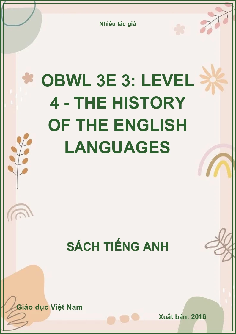 OBWL 3E 3: Level 4 - The history of the english languages