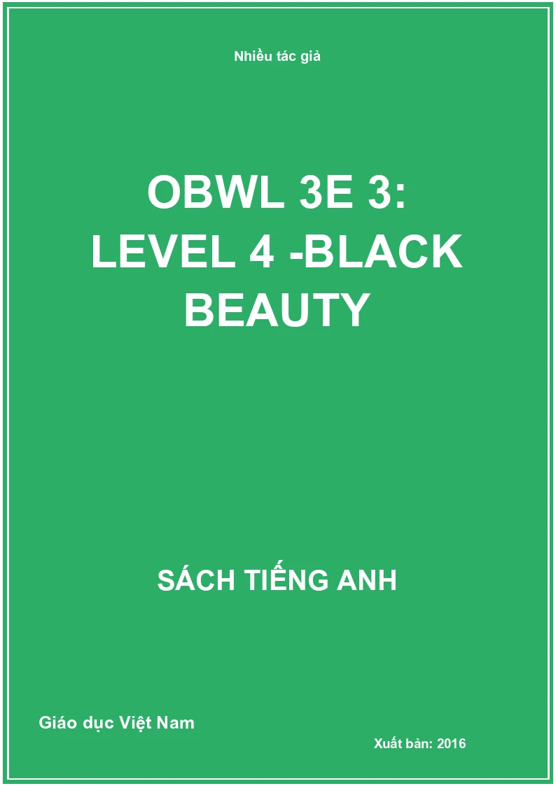 OBWL 3E 3: Level 4 -Black beauty