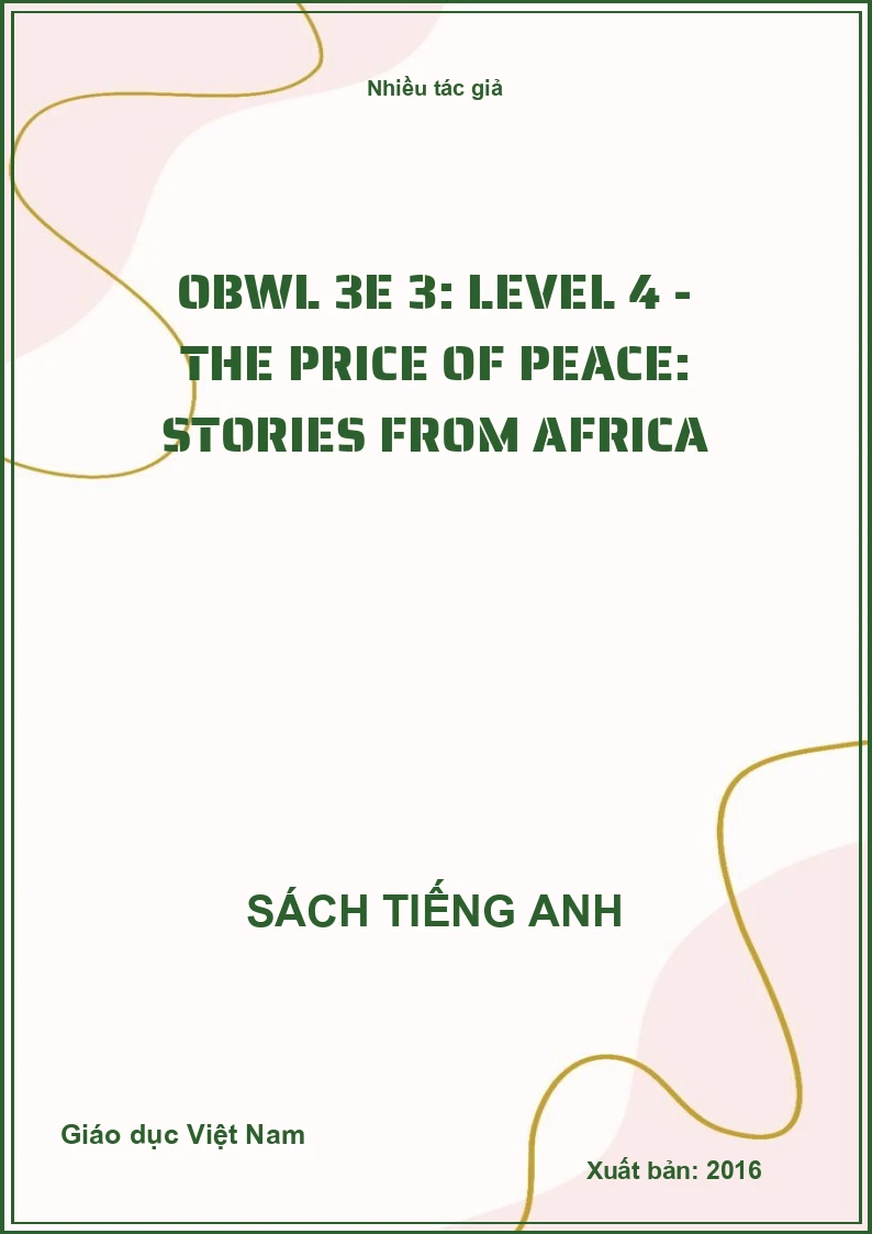 OBWL 3E 3: Level 4 - The Price of Peace: Stories from Africa