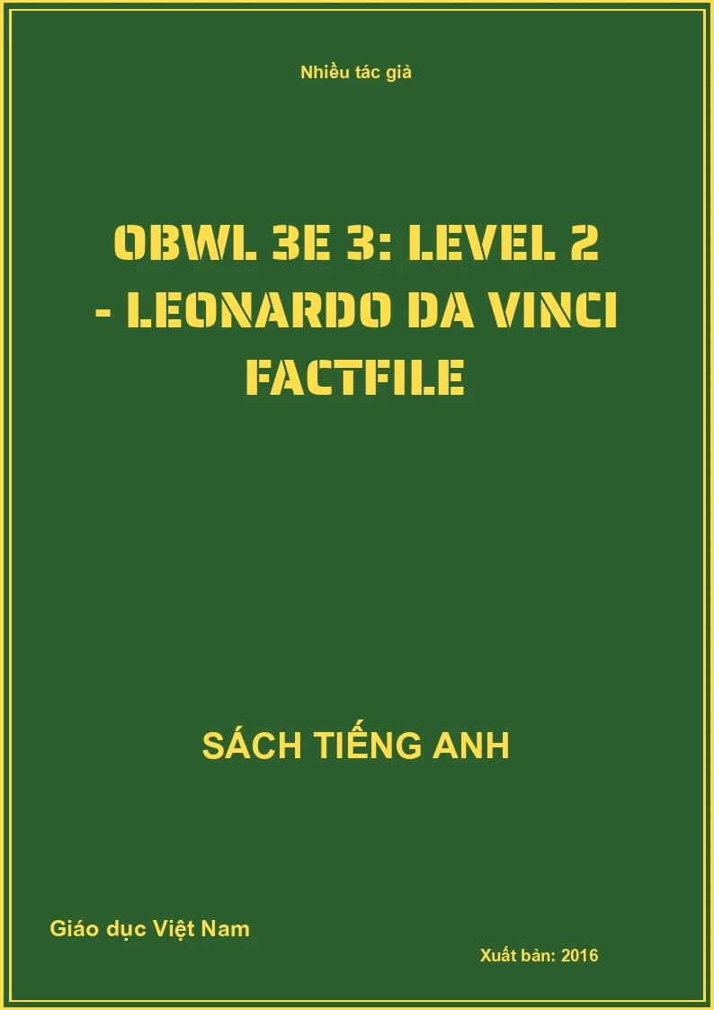 OBWL 3E 3: Level 2 - Leonardo da Vinci factfile