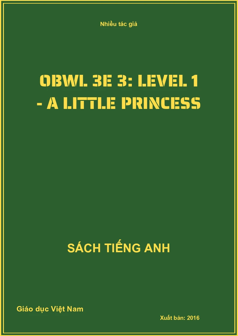 OBWL 3E 3: Level 1 - A little Princess