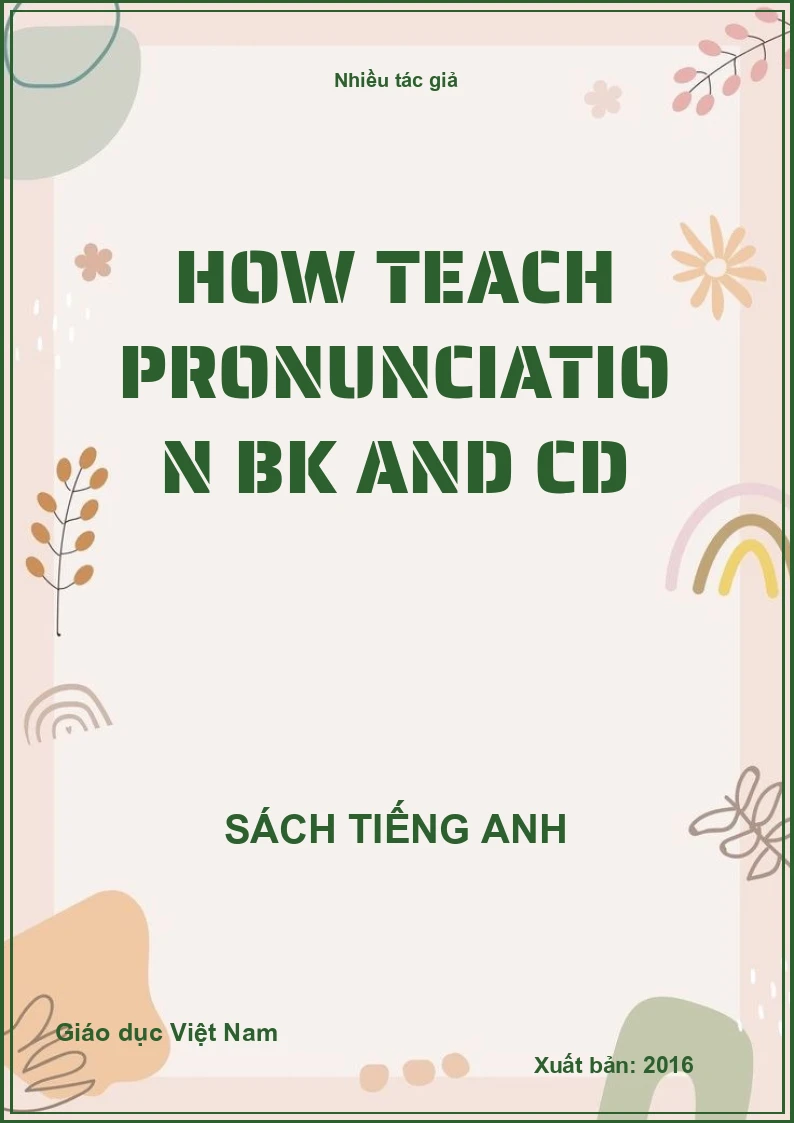 How teach Pronunciation BK and CD