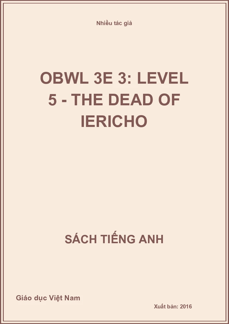 OBWL 3E 3: Level 5 - The Dead of Jericho