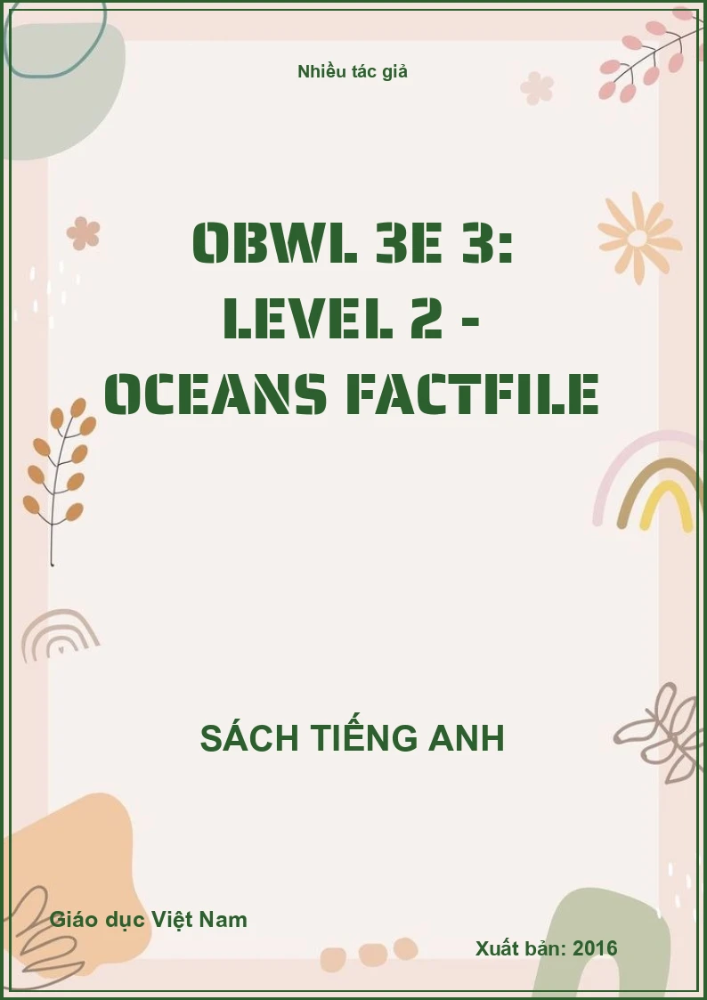 OBWL 3E 3: Level 2 - Oceans factfile