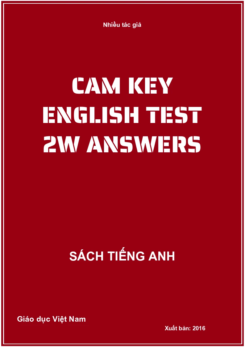 Cam key english test 2w answers