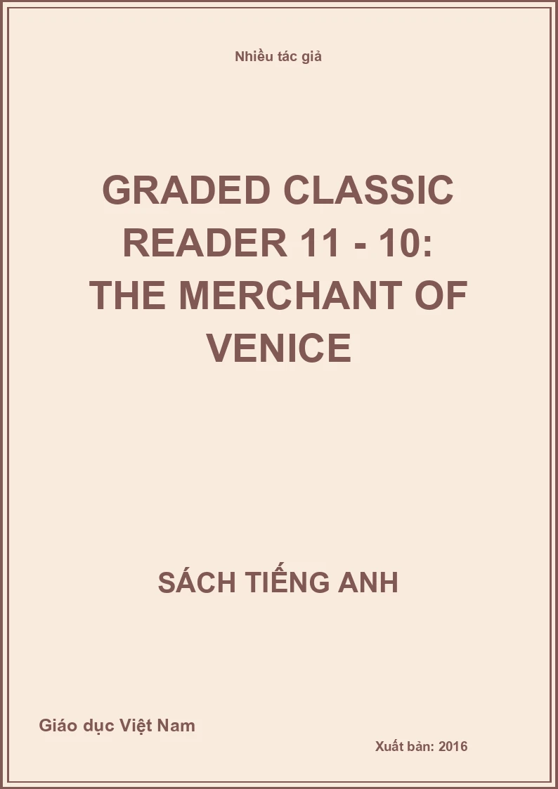 Graded classic reader 11 - 10: The Merchant of Venice