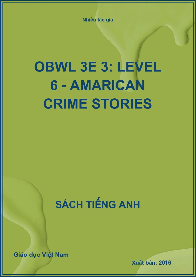 OBWL 3E 3: Level 6 - American Crime Stories