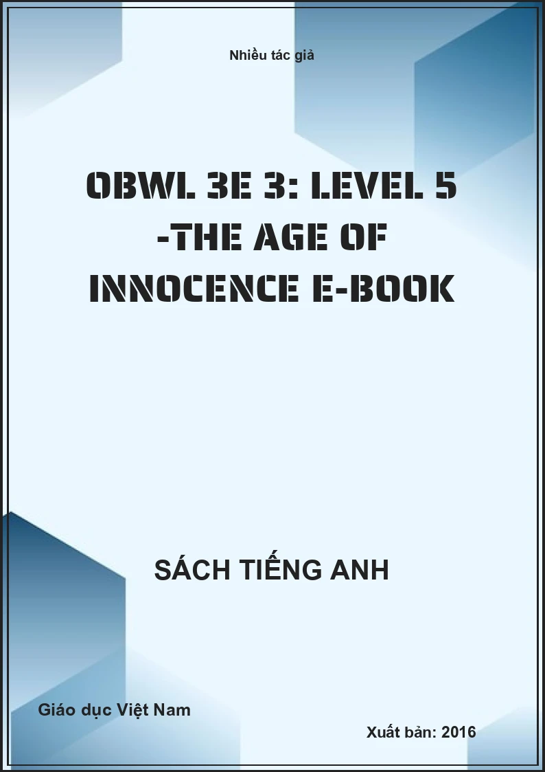 OBWL 3E 3: Level 5 -The Age of Innocence e-Book