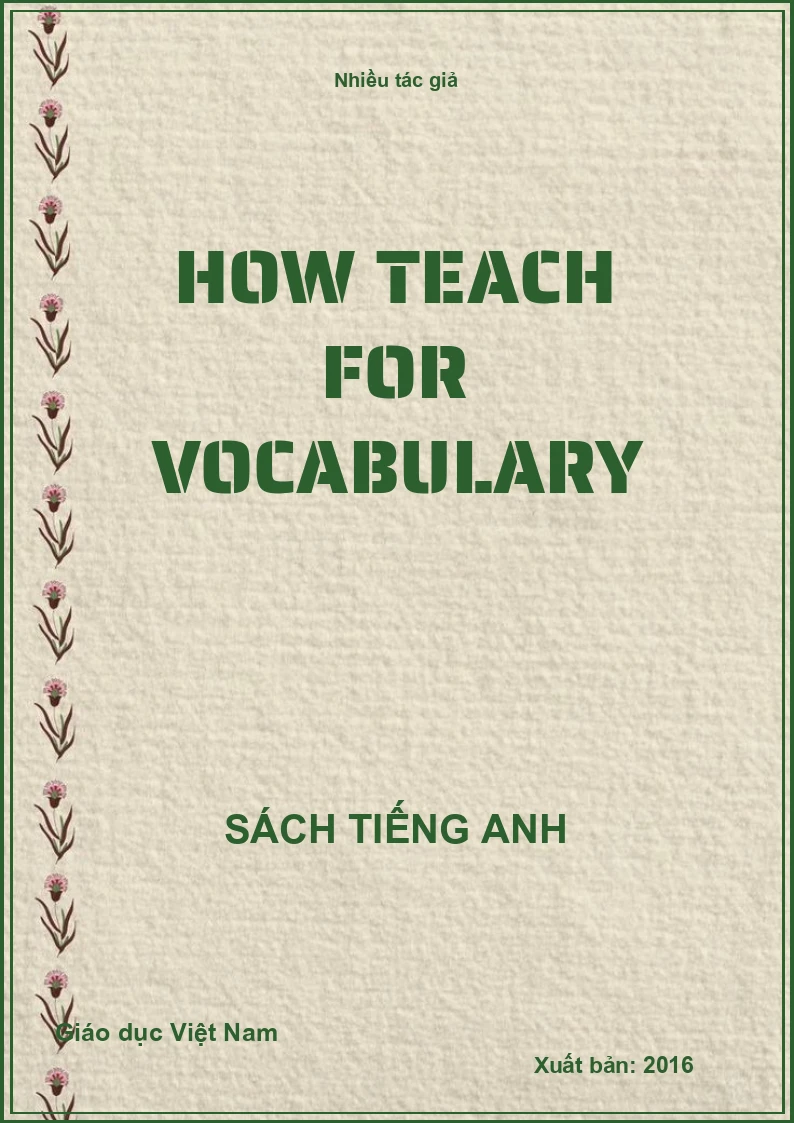 How teach for vocabulary