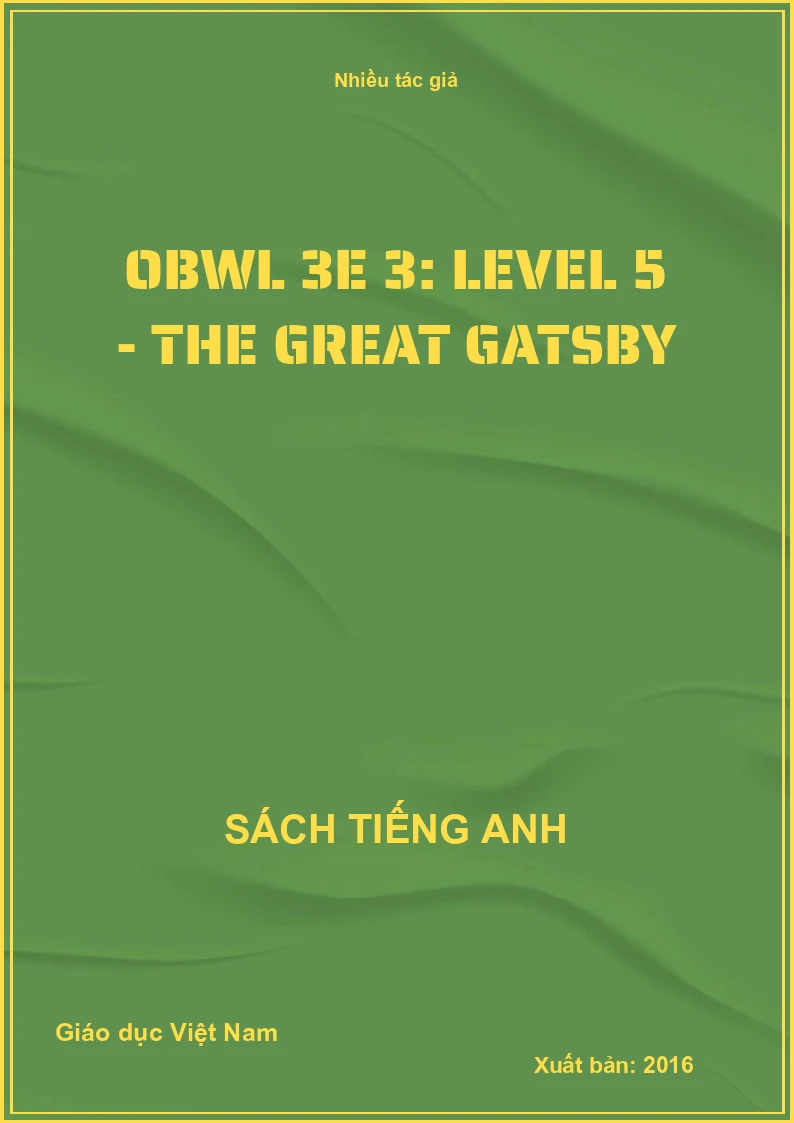OBWL 3E 3: Level 5 - The great Gatsby