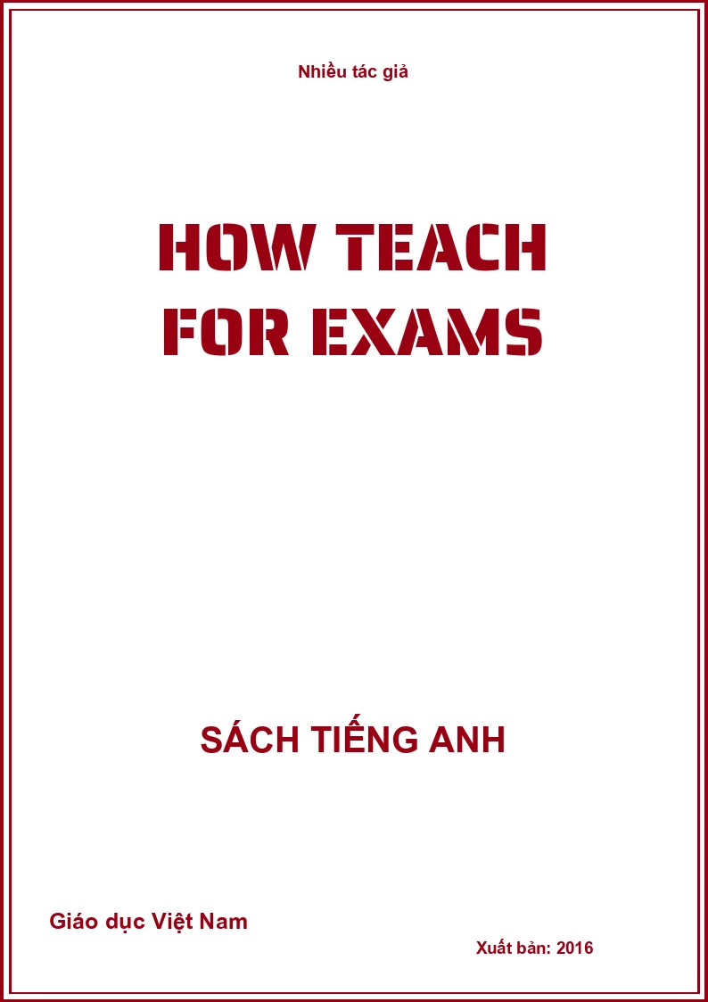 How teach for Exams