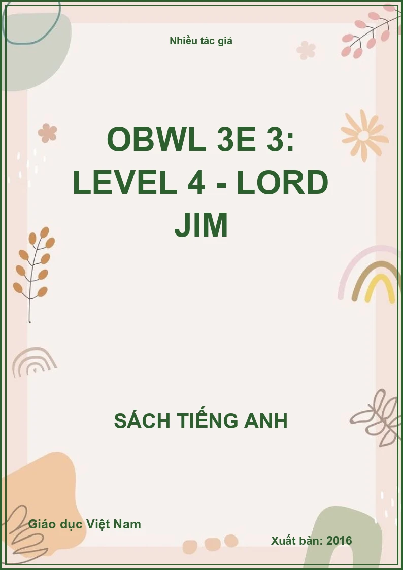 OBWL 3E 3: Level 4 - Lord Jim