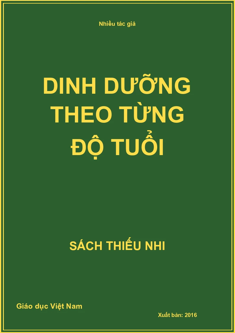 Dinh dưỡng theo từng độ tuổi