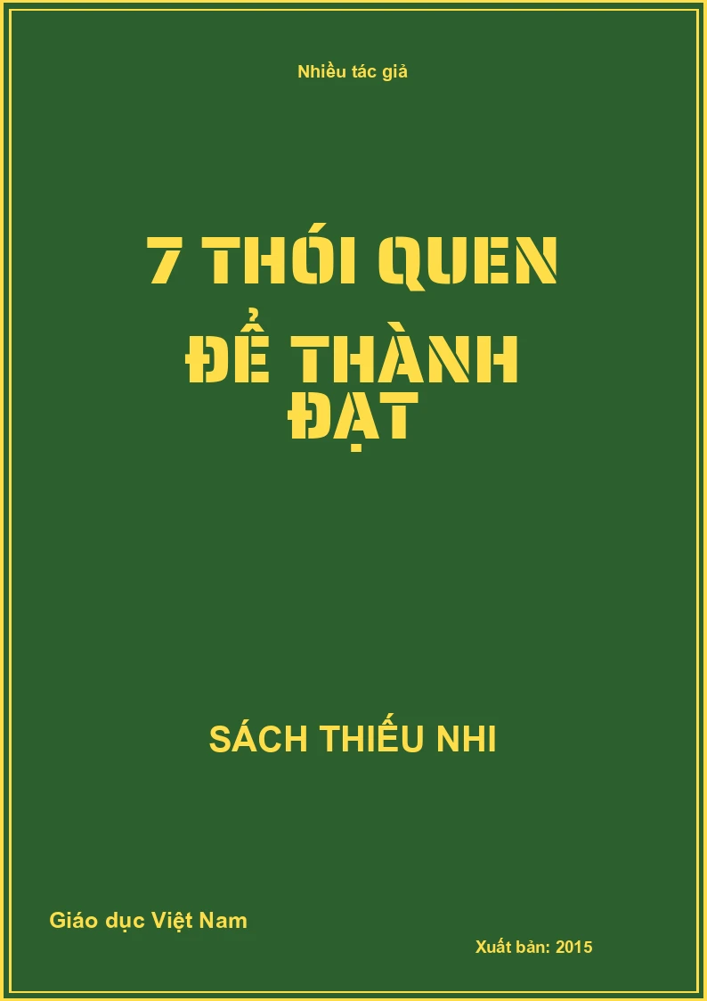 7 thói quen để thành đạt