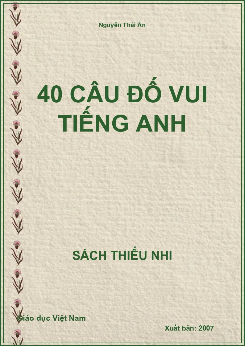 40 câu đố vui Tiếng Anh