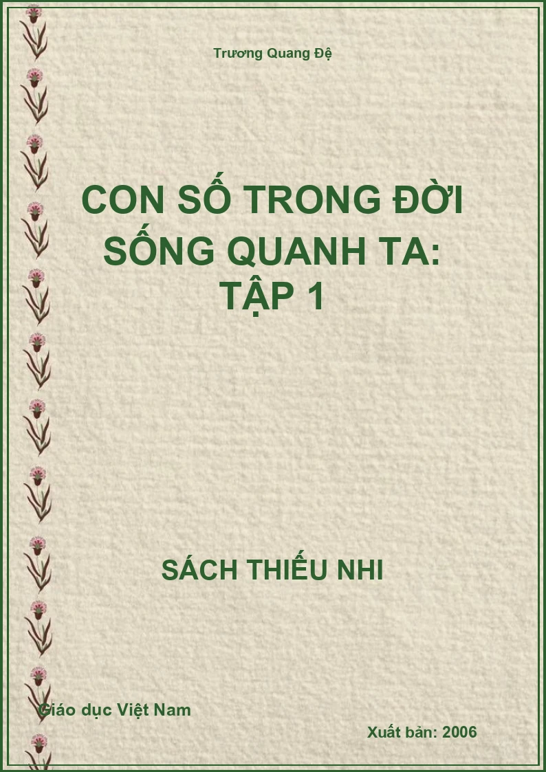 Con số trong đời sống quanh ta: Tập 1