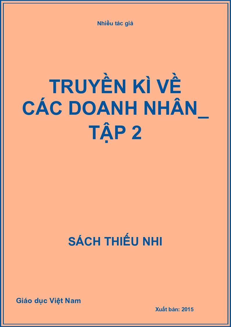 Truyền kì về các doanh nhân_ Tập 2