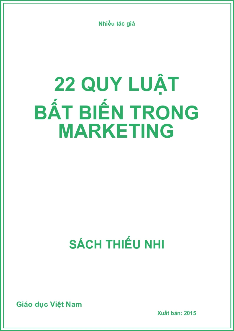 22 quy luật bất biến trong Marketing