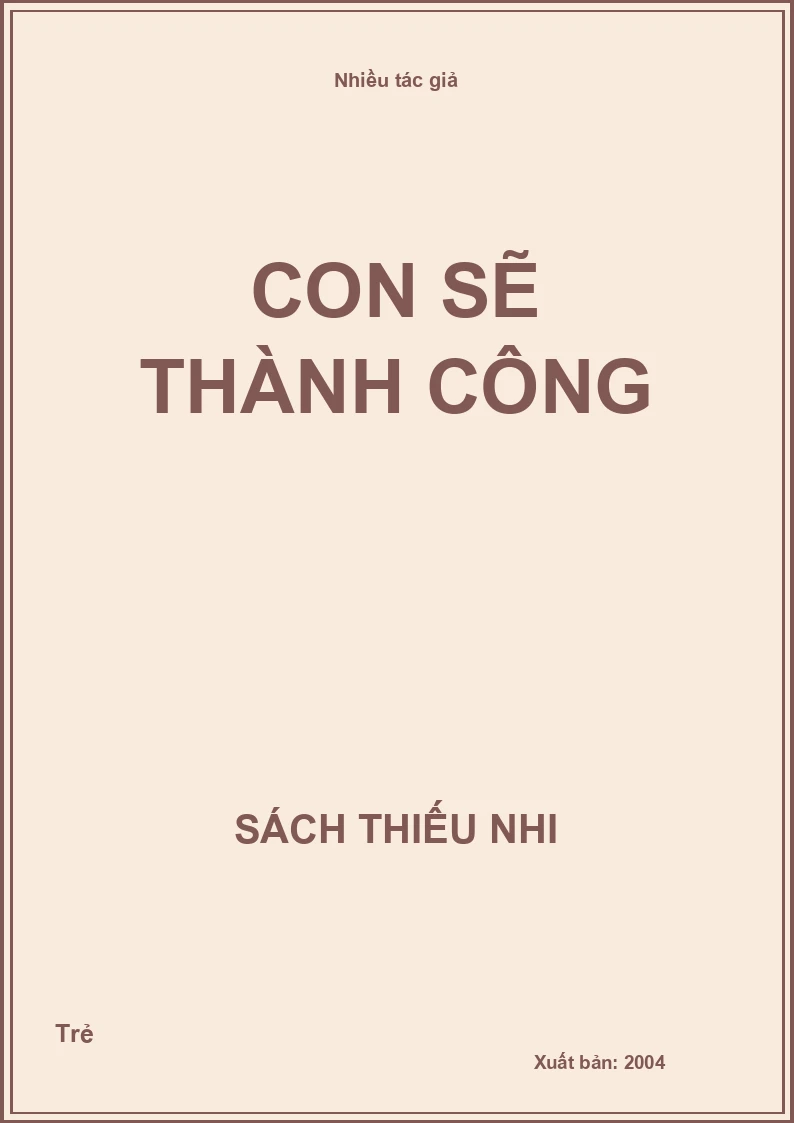 Con sẽ thành công