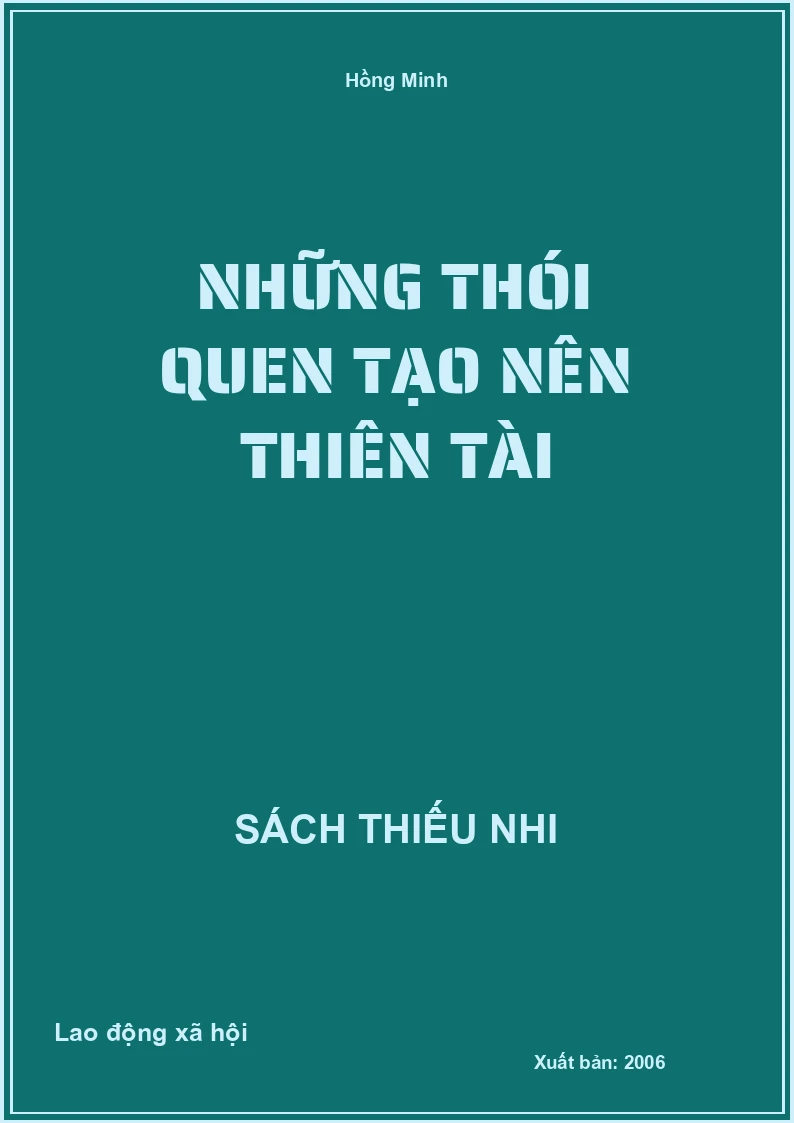 Những thói quen tạo nên thiên tài