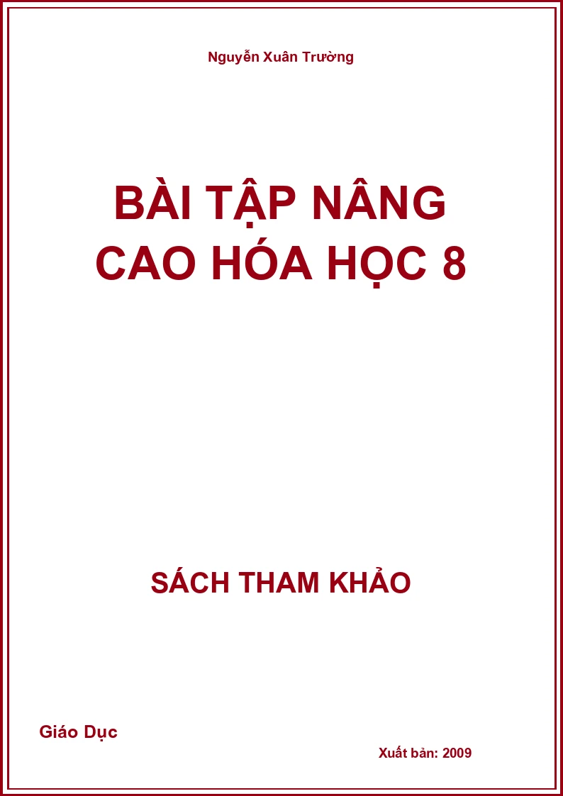Bài tập nâng cao Hóa học 8