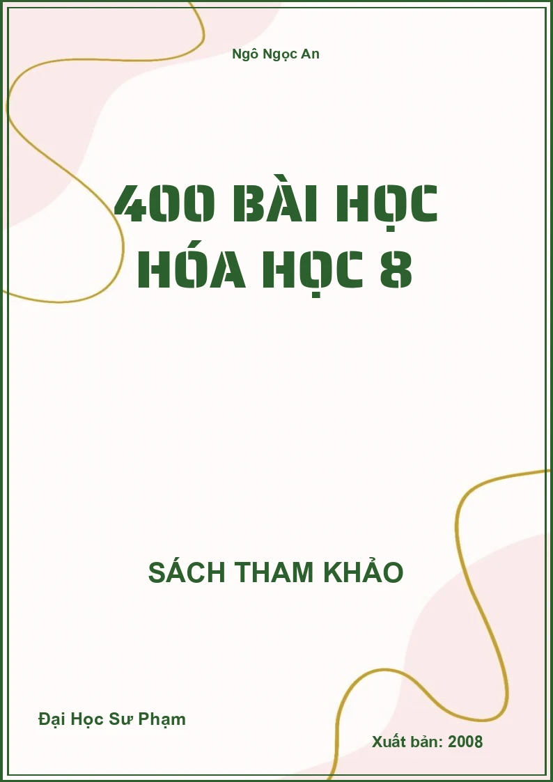 400 bài học Hóa học 8