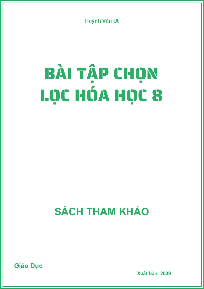 Bài tập chọn lọc Hóa học 8