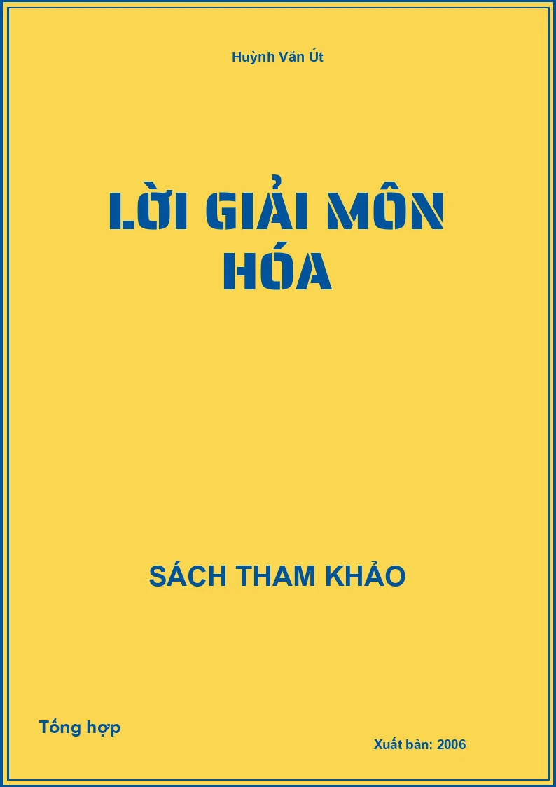 Lời giải môn Hóa
