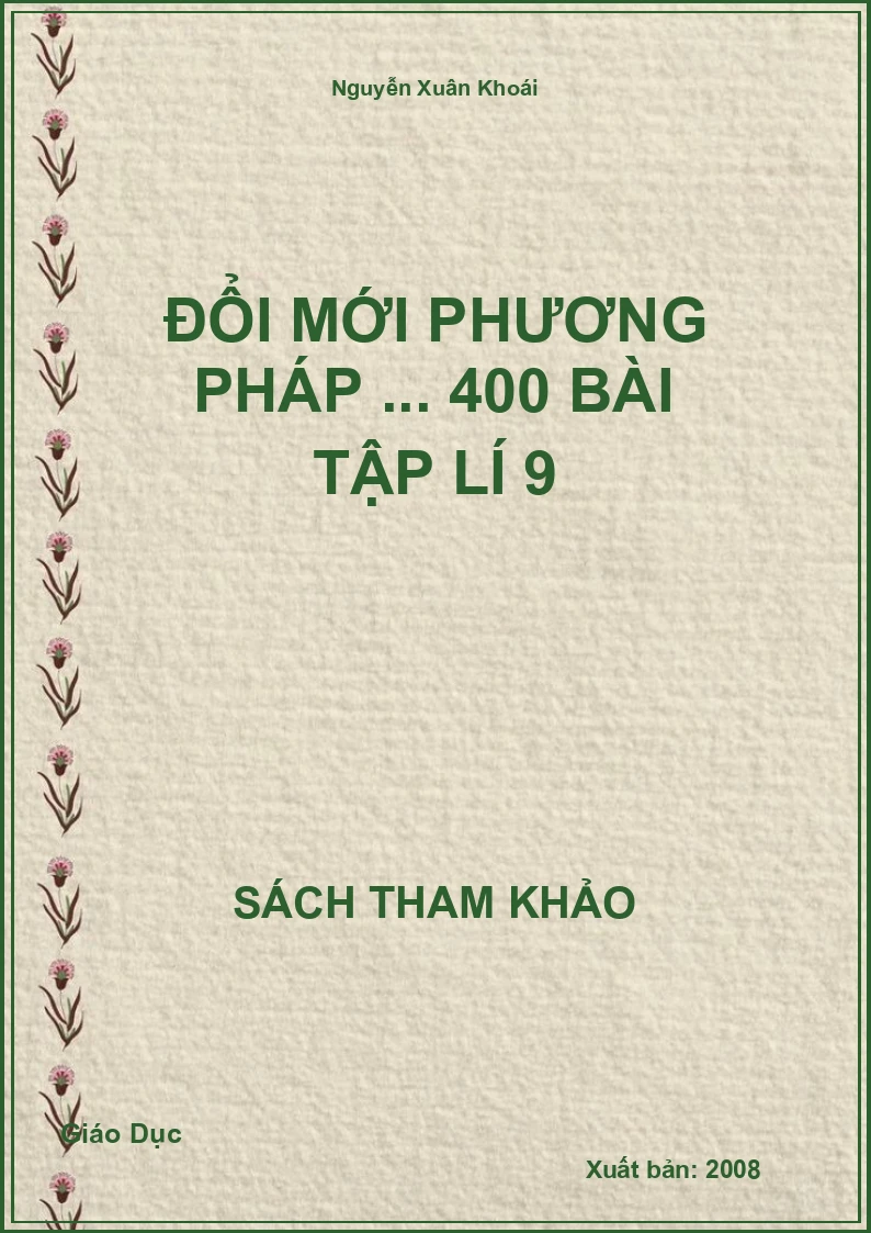 Đổi mới phương pháp ... 400 bài tập Lí 9