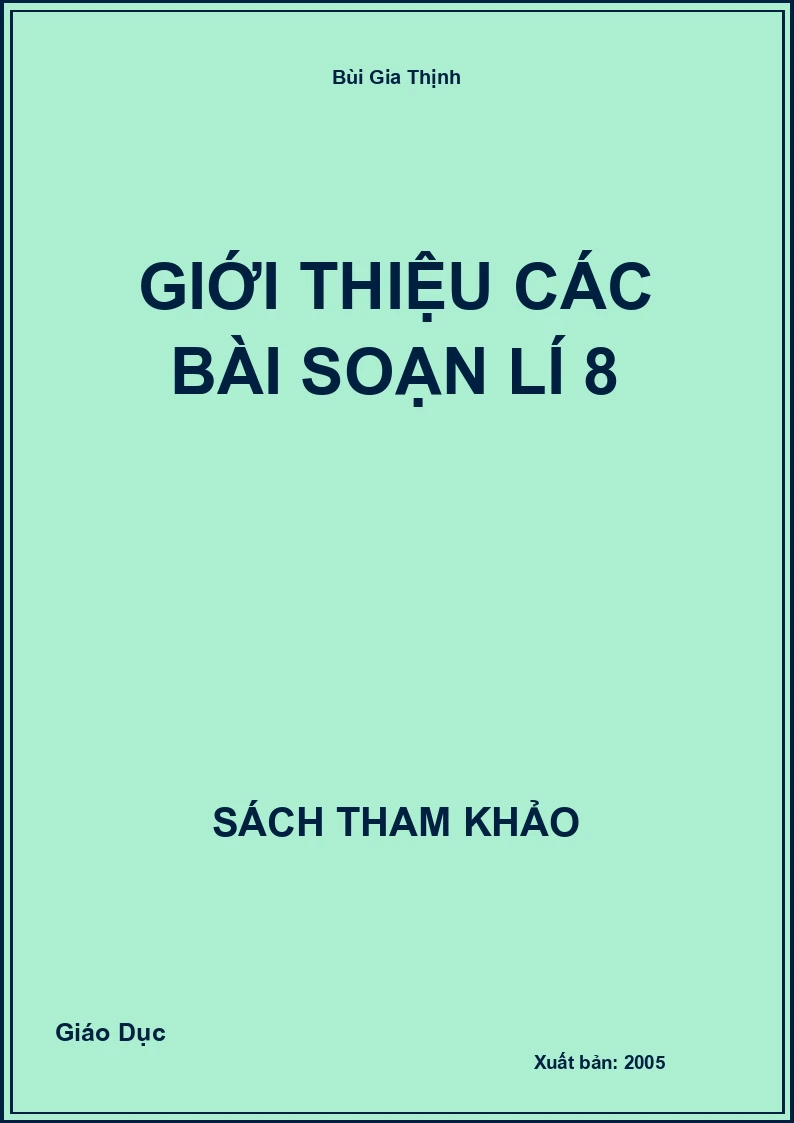 Giới thiệu các bài soạn Lí 8